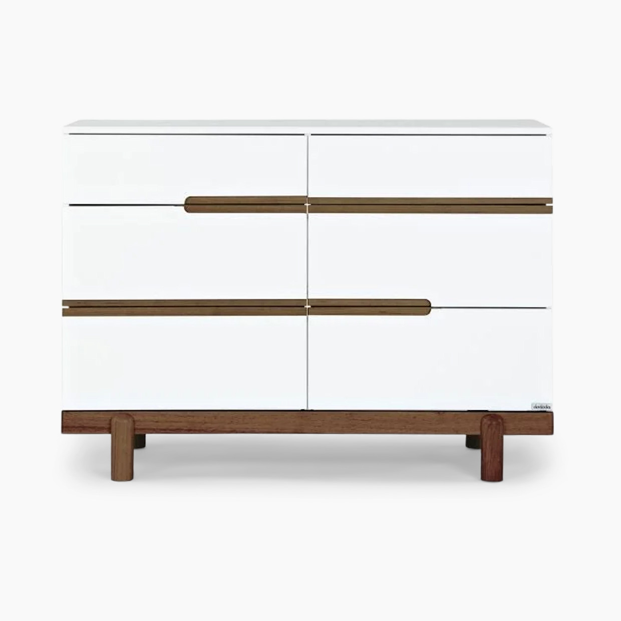 dadada Bliss 6-Drawer Dresser - White/Walnut.