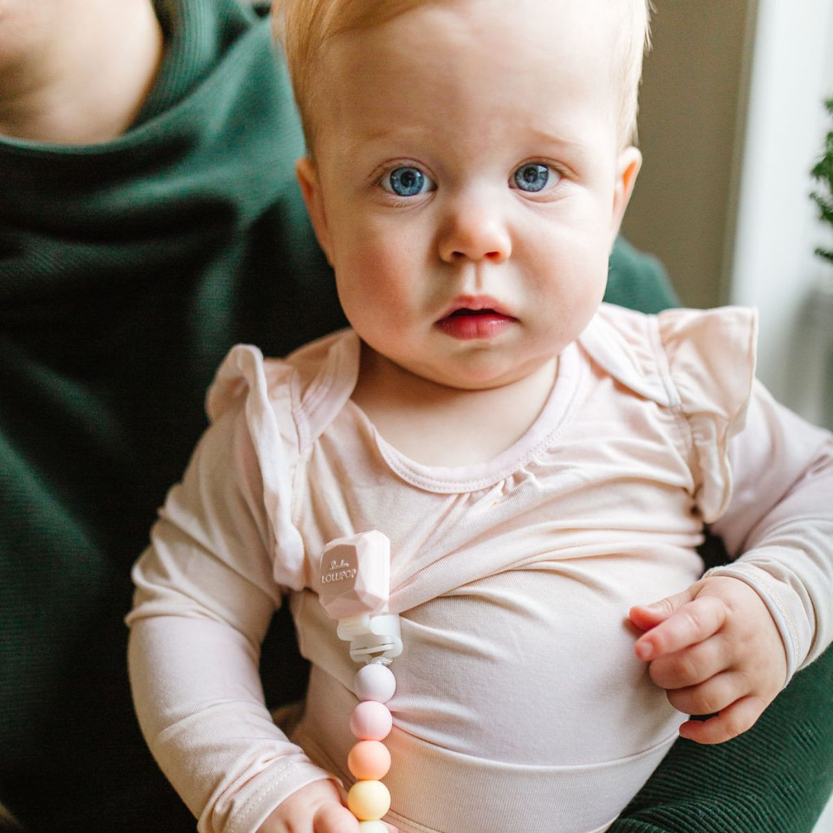 Loulou Lollipop Lolli Gem Silicone Pacifier Clip - Cotton Candy.