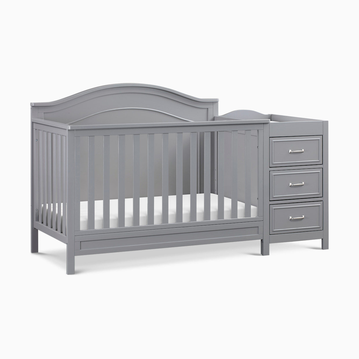 daVinci Charlie 4-in-1 Convertible Crib and Changer Combo - Grey.