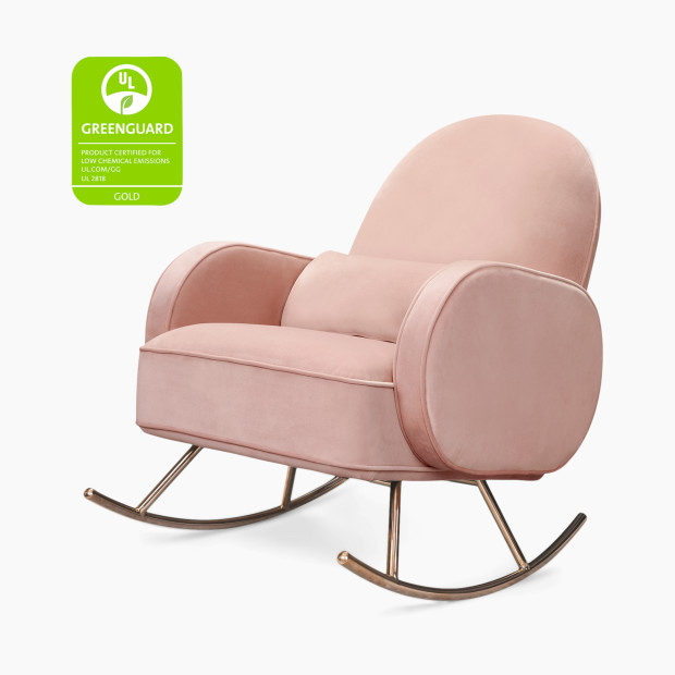 Nursery Works Compass Rocker - Blush Pink Velvet.