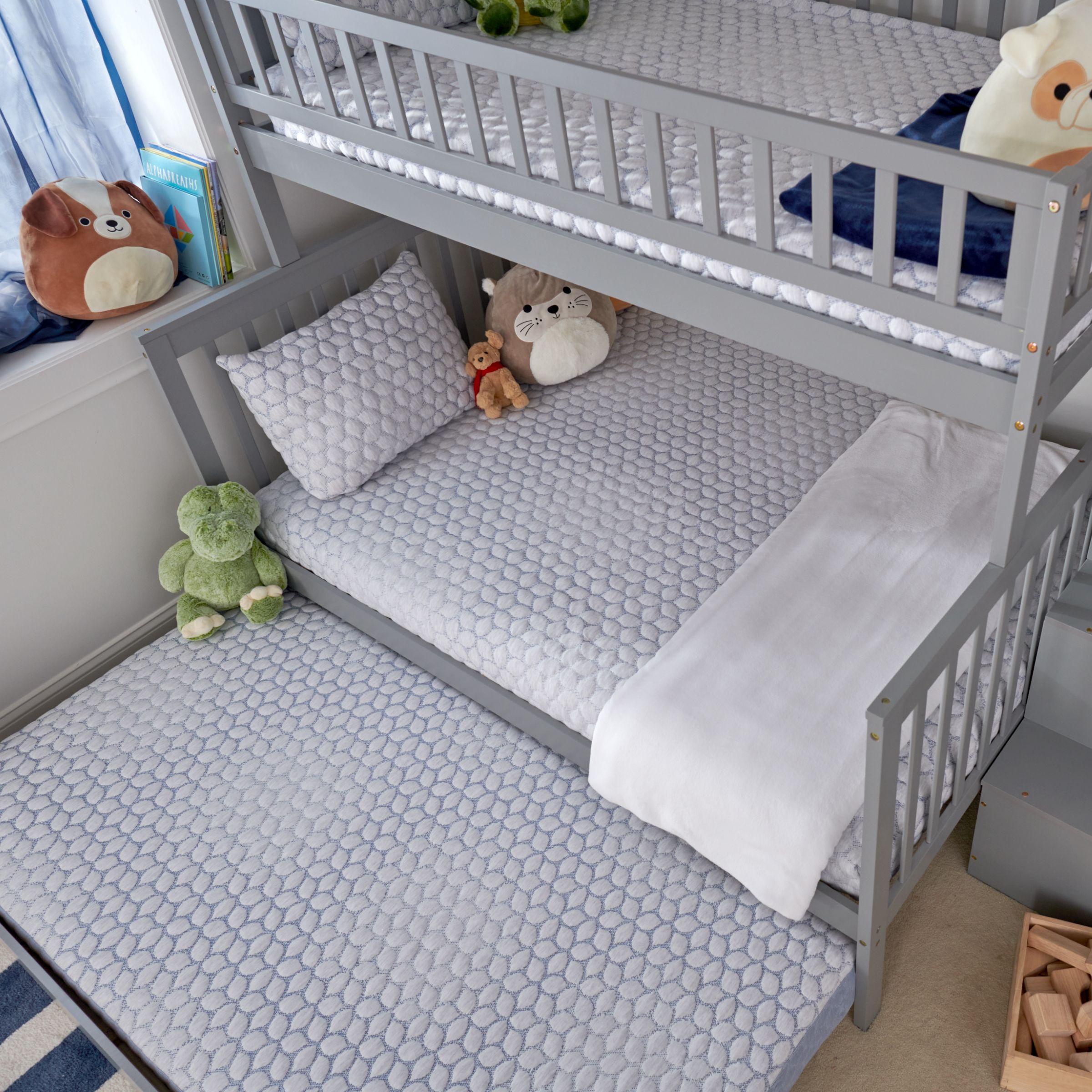 Lullaby Earth Dream Easy Kids Mattress - Blue Leaf, Full.