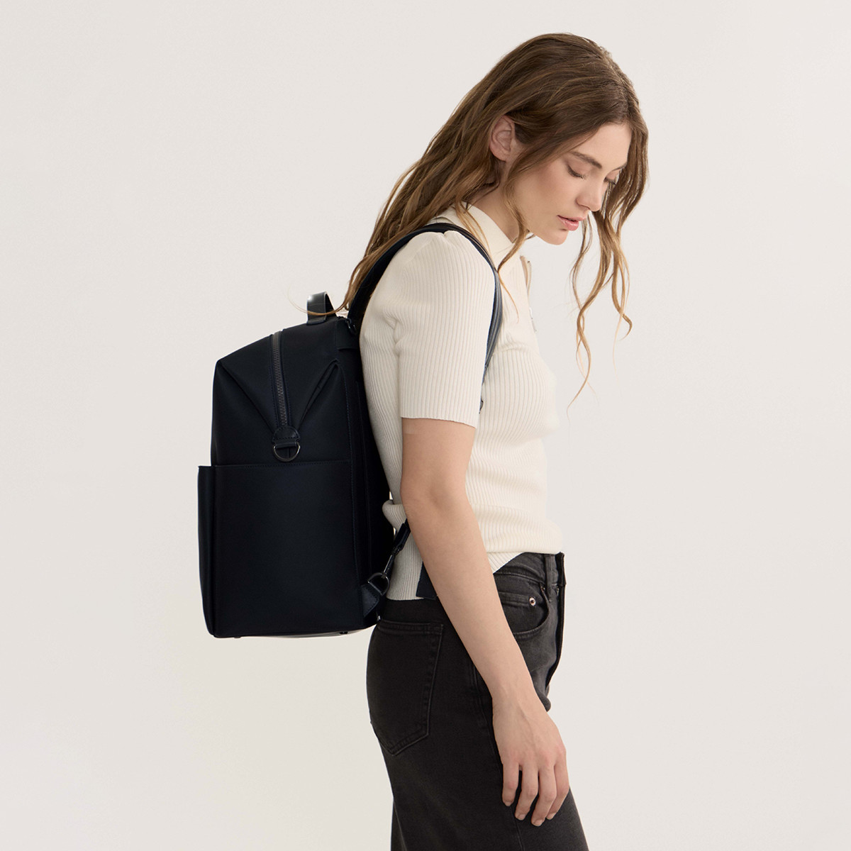 Mina Baie Stevie Backpack Nylon Carryall - Midnight.