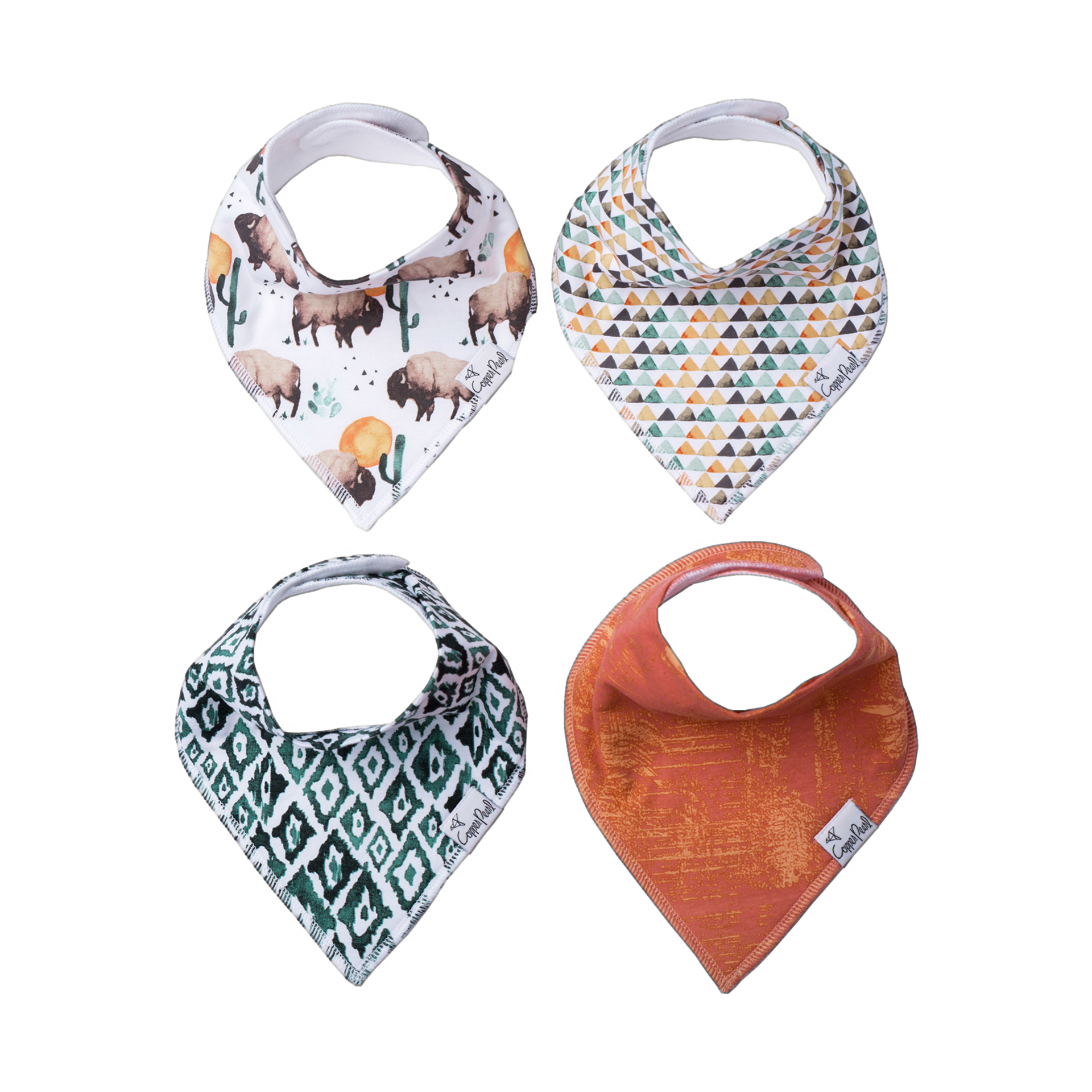 copper pearl baby bandana bibs