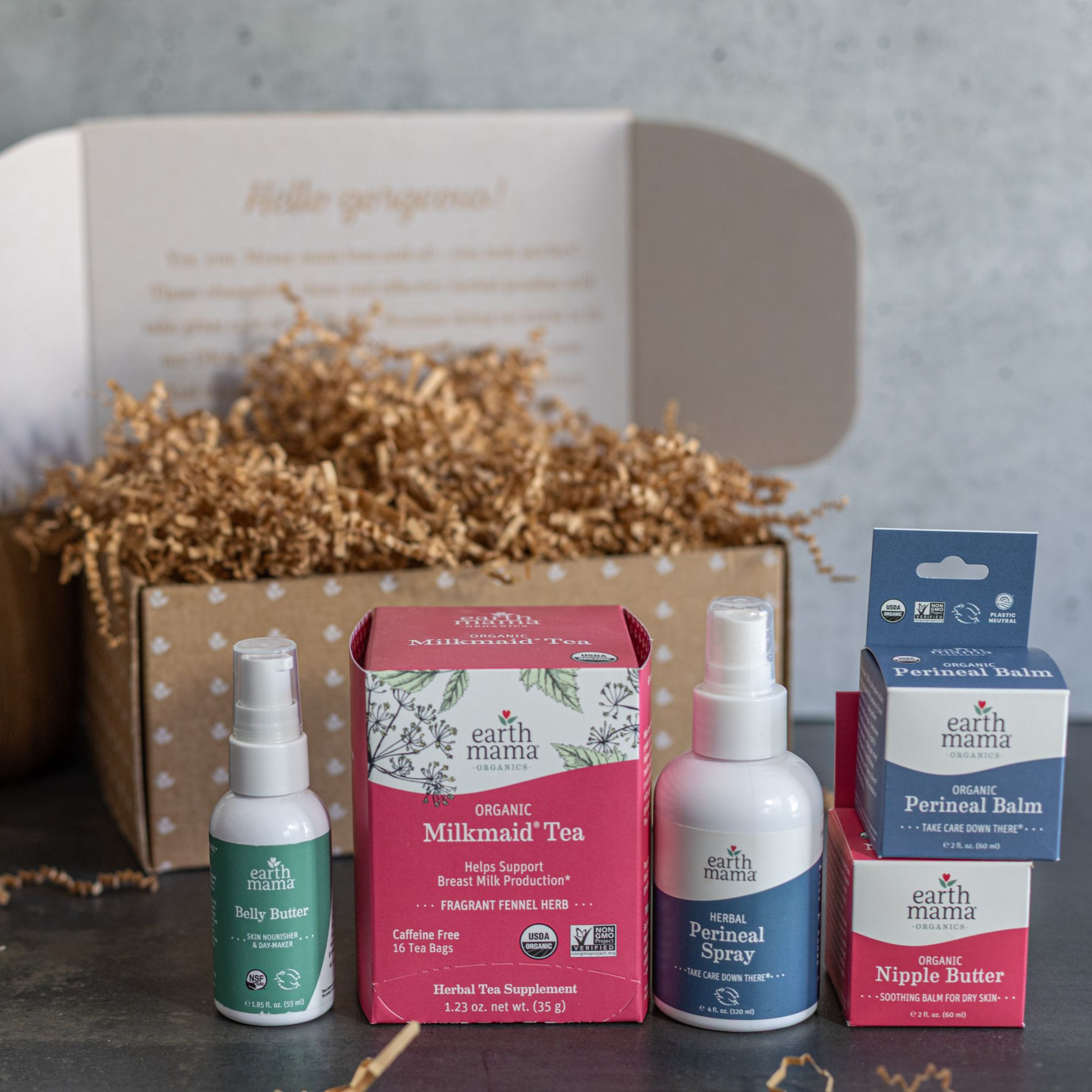 Earth Mama Postpartum Recovery & Breastfeeding Gift Box.