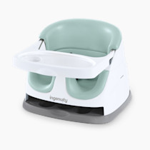 Ingenuity Baby Base 2-in-1 Booster Feeding and Floor Seat with Self-Storing Tray - Mist