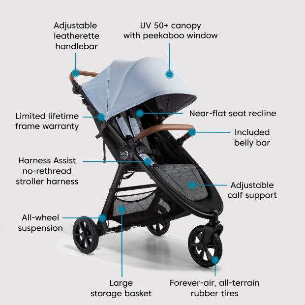 Baby Jogger City Mini GT2 Stroller, Eco Collection - Slate, 1.