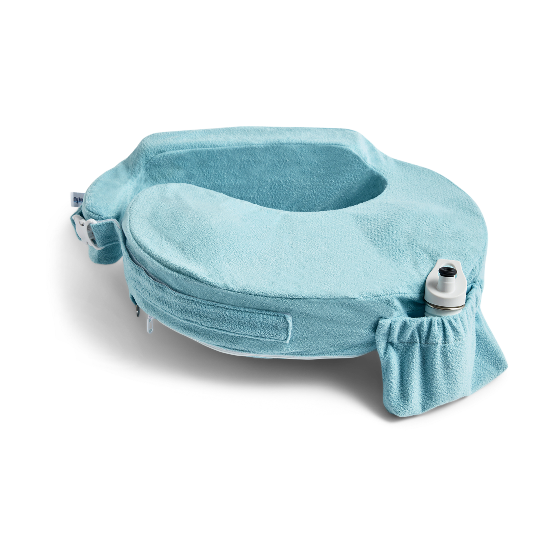 My Brest Friend Nursing Pillow - Deluxe - Enhanced Comfort w/ Slipcover - Ergonomic Breastfeeding Pillow For Ultimate Support For Mom & Baby - Adjustable Pillow W/ Handy Side Pocket, Aqua