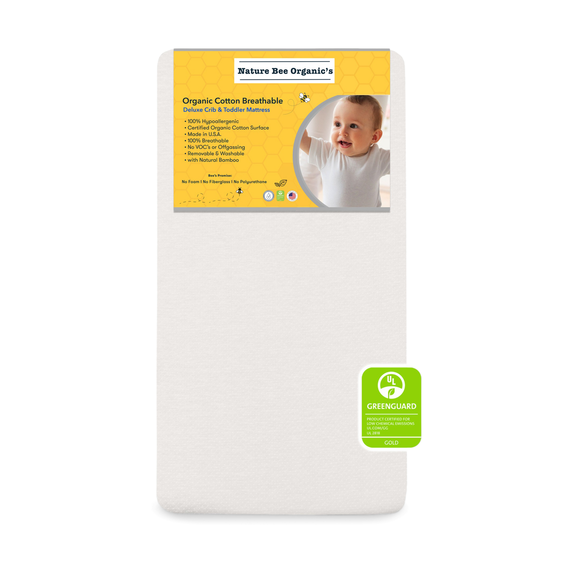 Nature Bee Organic's Deluxe Breathable Crib & Toddler Mattress.