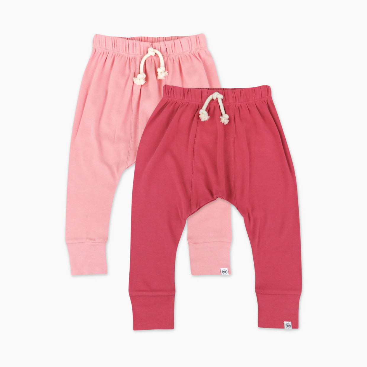 Honest Baby Clothing 2-Pack Organic Cotton Honest Pants - Pink Ombre, 0-3 M.