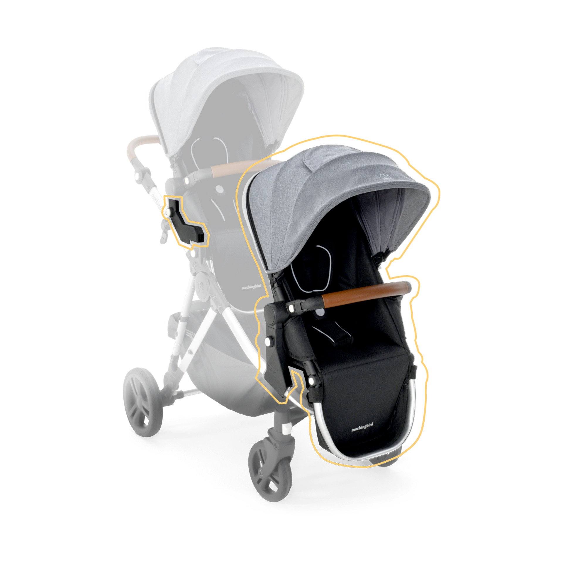 Thumbnail of Heather Grey Canopy With Penny Leather