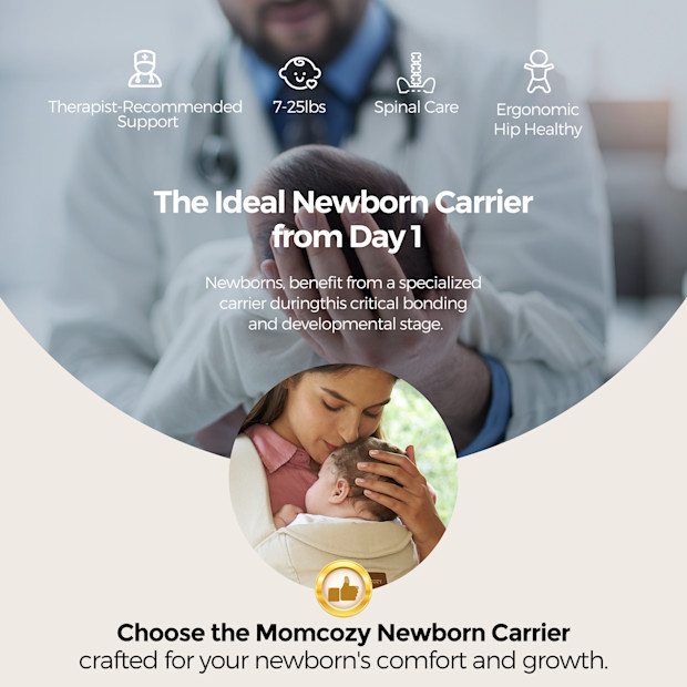 Momcozy WeeSnug Newborn Carrier.