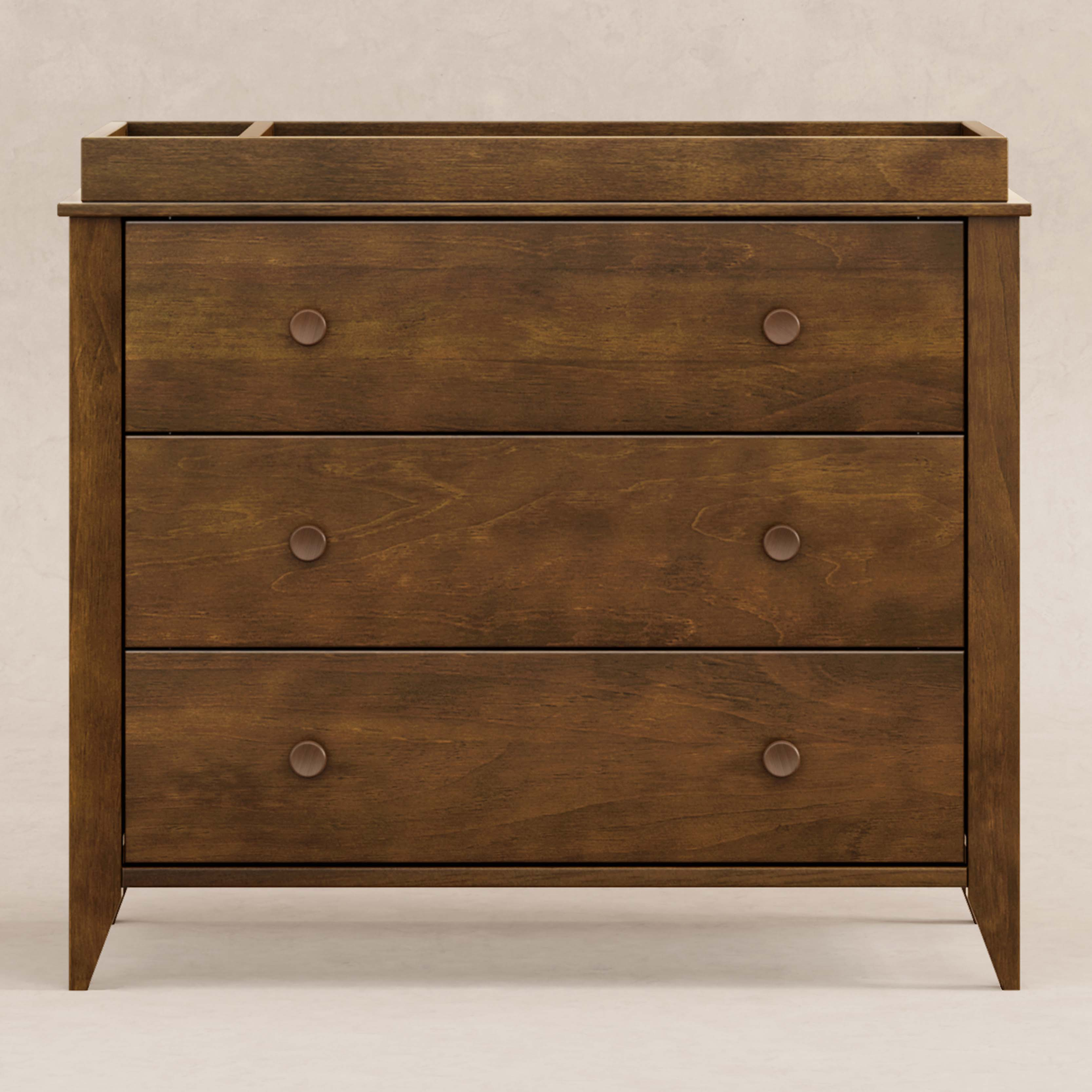 babyletto Sprout 3-Drawer Changer Dresser - Natural Walnut.