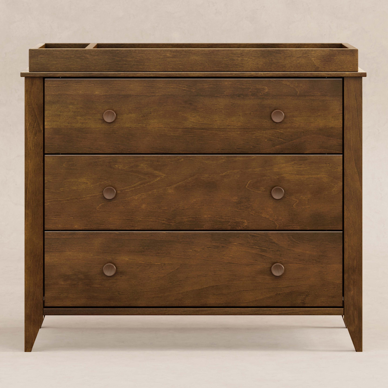 babyletto Sprout 3-Drawer Changer Dresser - Natural Walnut.