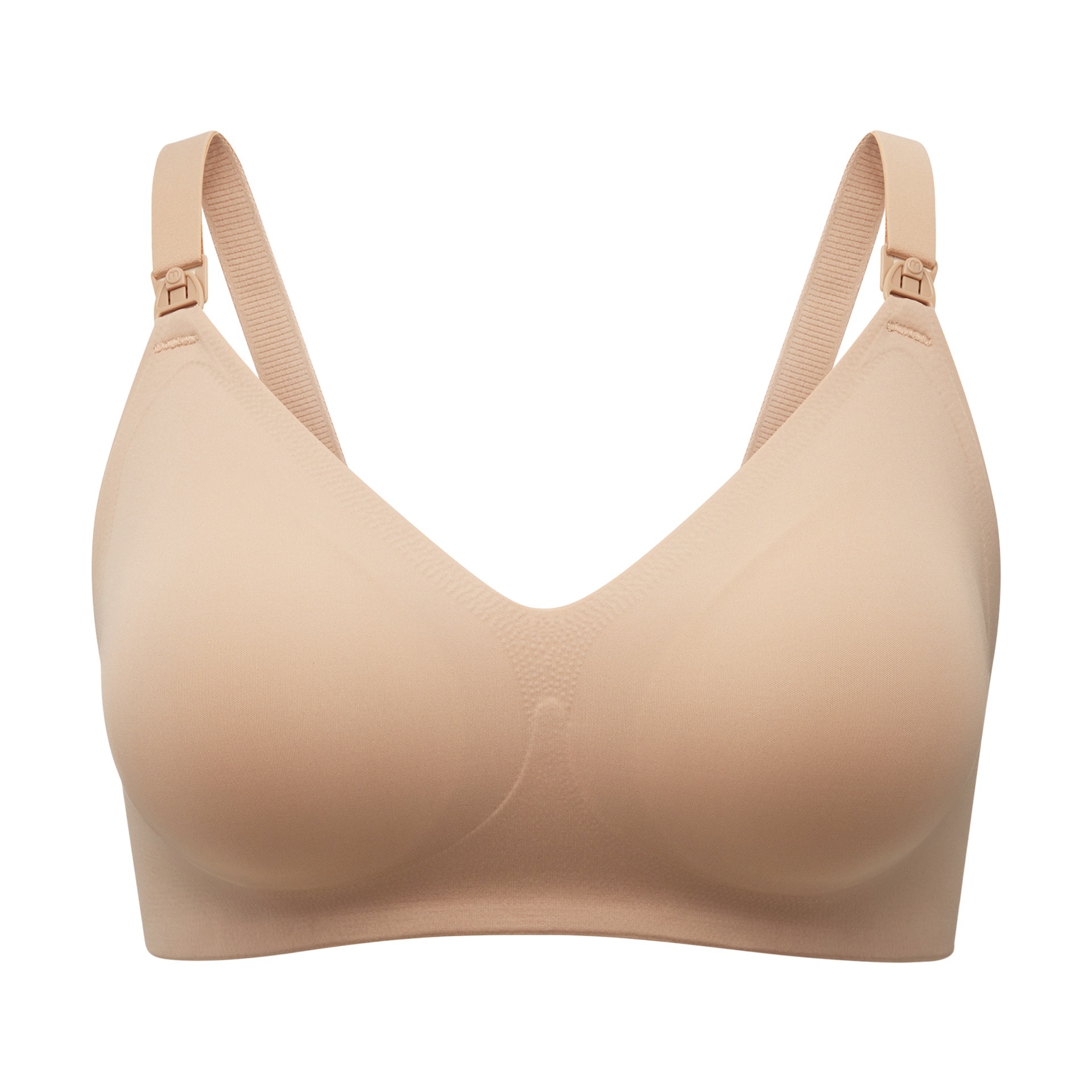 Momcozy Seamless Nursing Bra - Maple Sugar, X-Large.