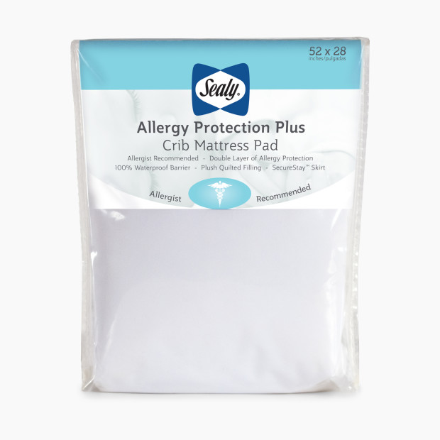 Sealy Allergy Protection Plus Fitted Crib Mattress Pad - Ultimate Protection.
