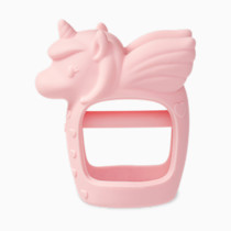 Itzy Ritzy Bitzy Grip Hand Teether - Silicone Teether for Babies - Developmental Teething Toy with Easy-to-Hold Hand Grip, Designed for Babies 3 Months & Up (Unicorn)