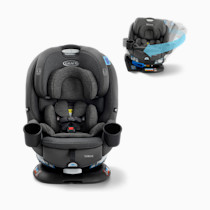 Graco Turn2Me 3-in-1 Rotating Convertible Car Seat, Manchester, Rear-Facing Rotation, Forward-Facing Mode, Highback Booster Up to 100 lbs, Adjustable Headrest & Harness, Steel Reinforced Frame