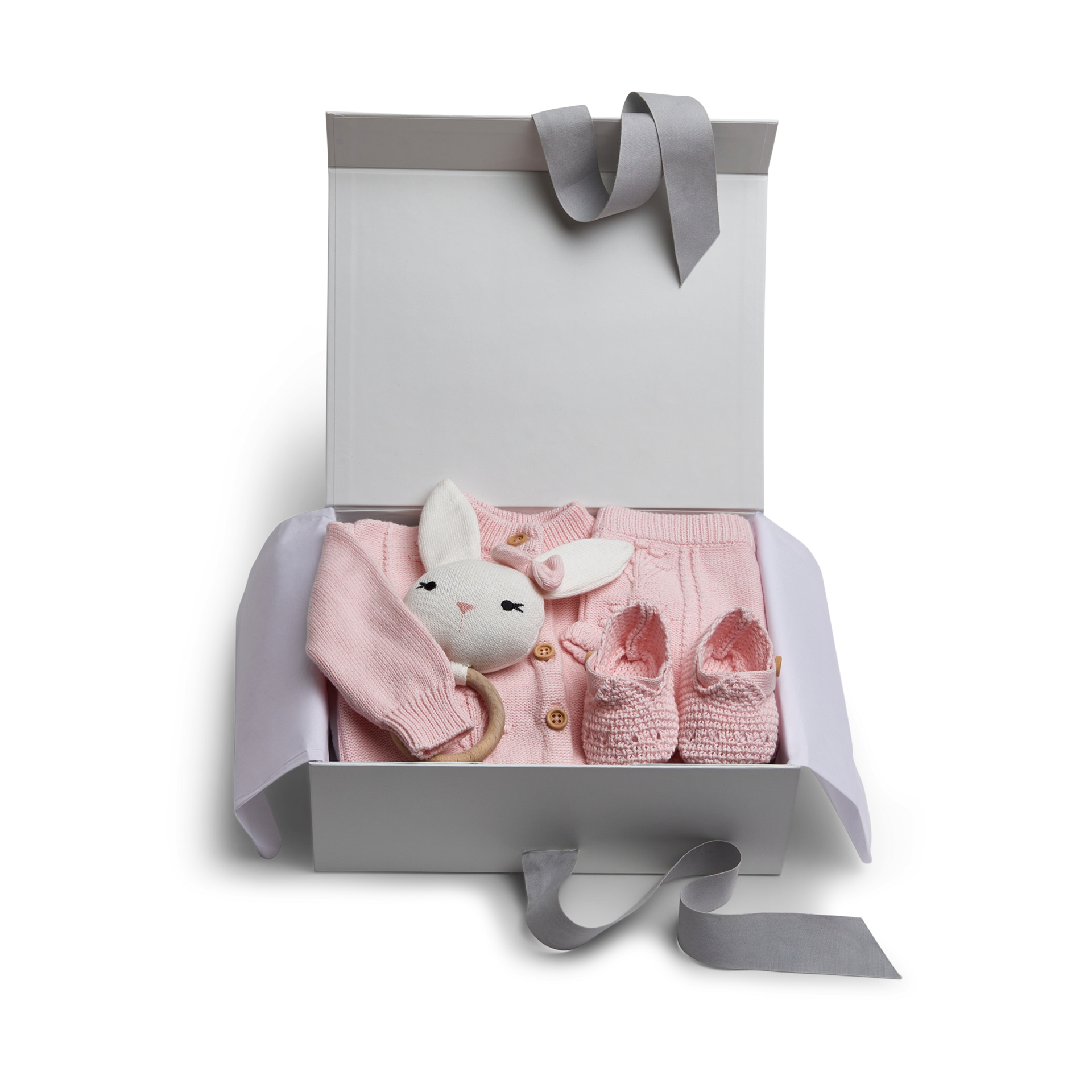 Loomsake 4-Piece Floral Sweater Set - Cerise Pink, 0-3 M.