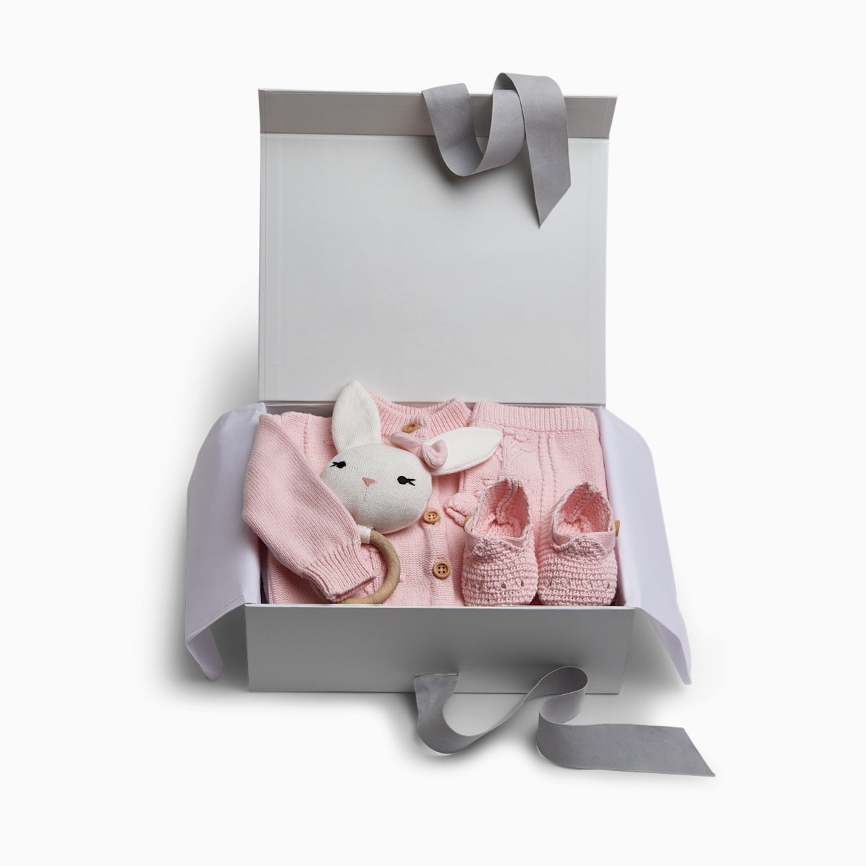 Loomsake 4-Piece Floral Sweater Set - Cerise Pink, 0-3 M.