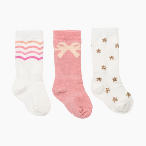 Cheski Socks (3 Pack) - Pretty, 9-18 Months.