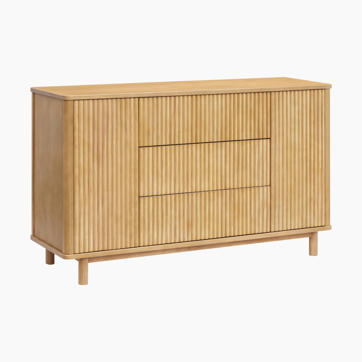 babyletto Pogo Tambour Assembled Dresser - Honey.