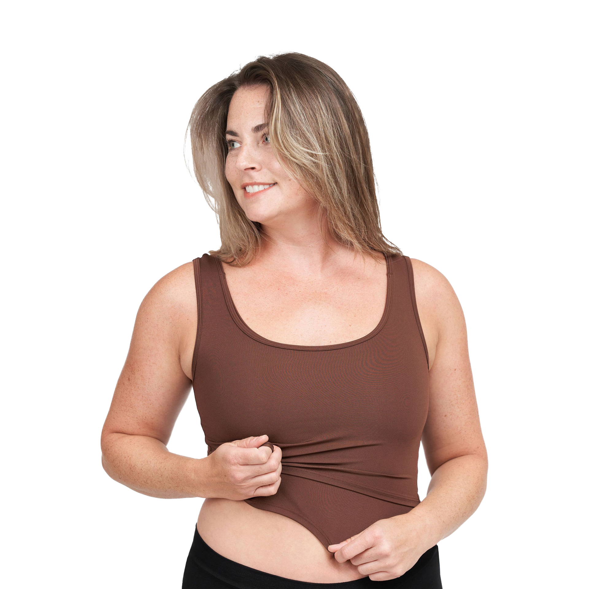 Larken Larken X Nursing + Hands-Free Pumping Bra - Mocha, XL.