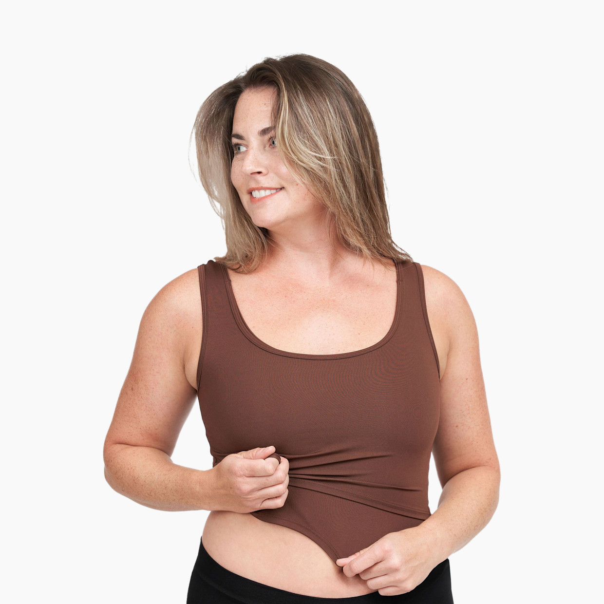 Larken Larken X Nursing + Hands-Free Pumping Bra - Mocha, L.