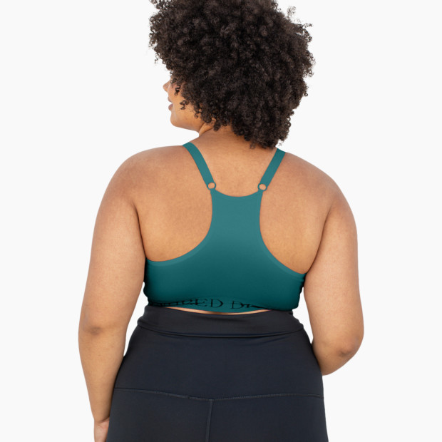 Kindred Bravely Sublime Hands-Free Pumping & Nursing Sports Bra - Teal, Xx-Large-Busty.