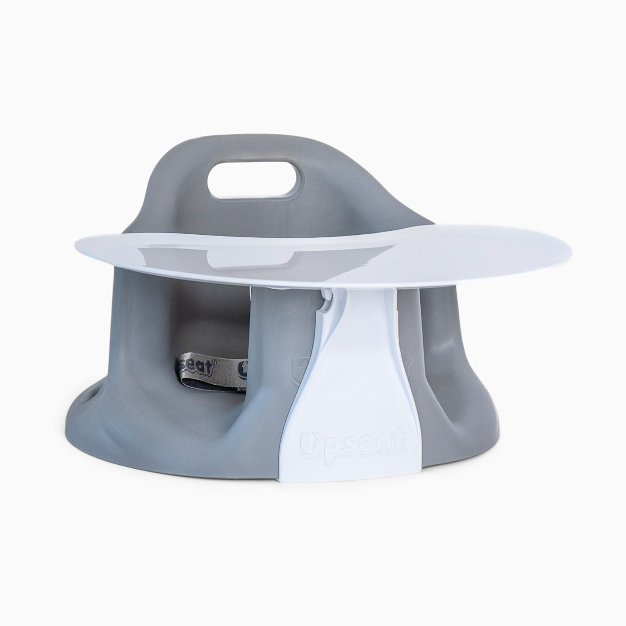 Upseat Baby Floor & Booster Seat with Tray - Grey.