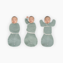SwaddleDesigns 6-way Omni Swaddle Sack Arms Up Swaddle for Newborn, More Options to Calm Startle Reflex, Improves Sleep, Easy Transition Baby Sleep Sack, Small, 0-3 month, Heathered Jadeite