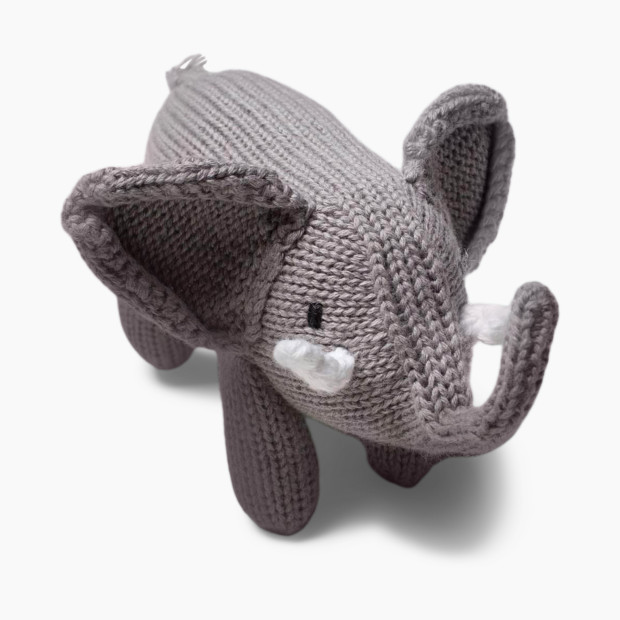 Estella Organic Cotton Handmade Baby Rattle - Elephant.