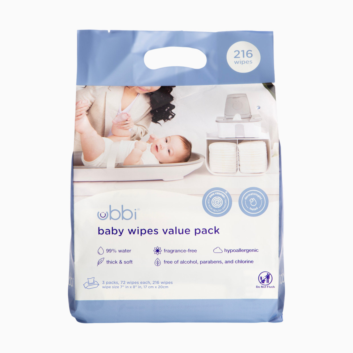 Ubbi Baby Wipes - 216 Count.