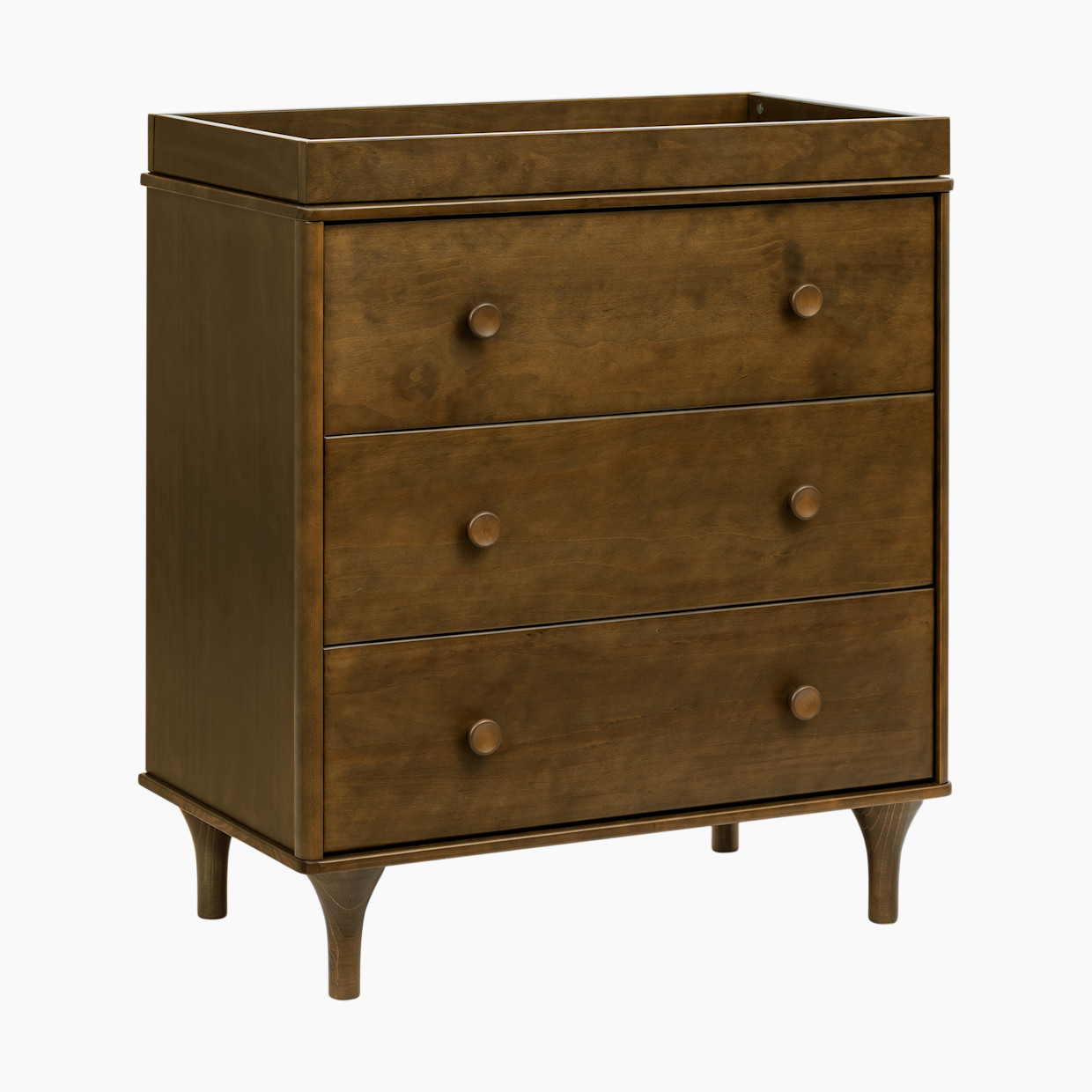babyletto Lolly 3-Drawer Changer Dresser - Natural Walnut.