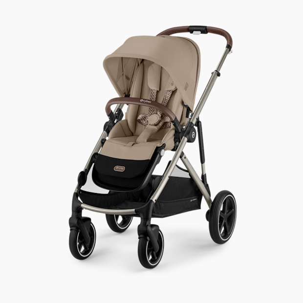 Cybex Gazelle S Stroller - Taupe Frame With Almond Beige Seat.