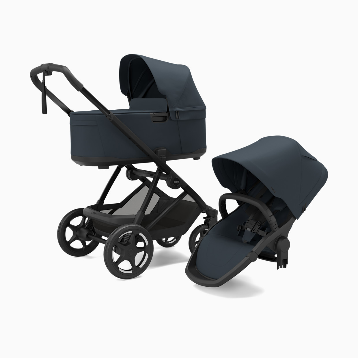 Thule Charm Stroller + Bassinet - Darkest Blue.