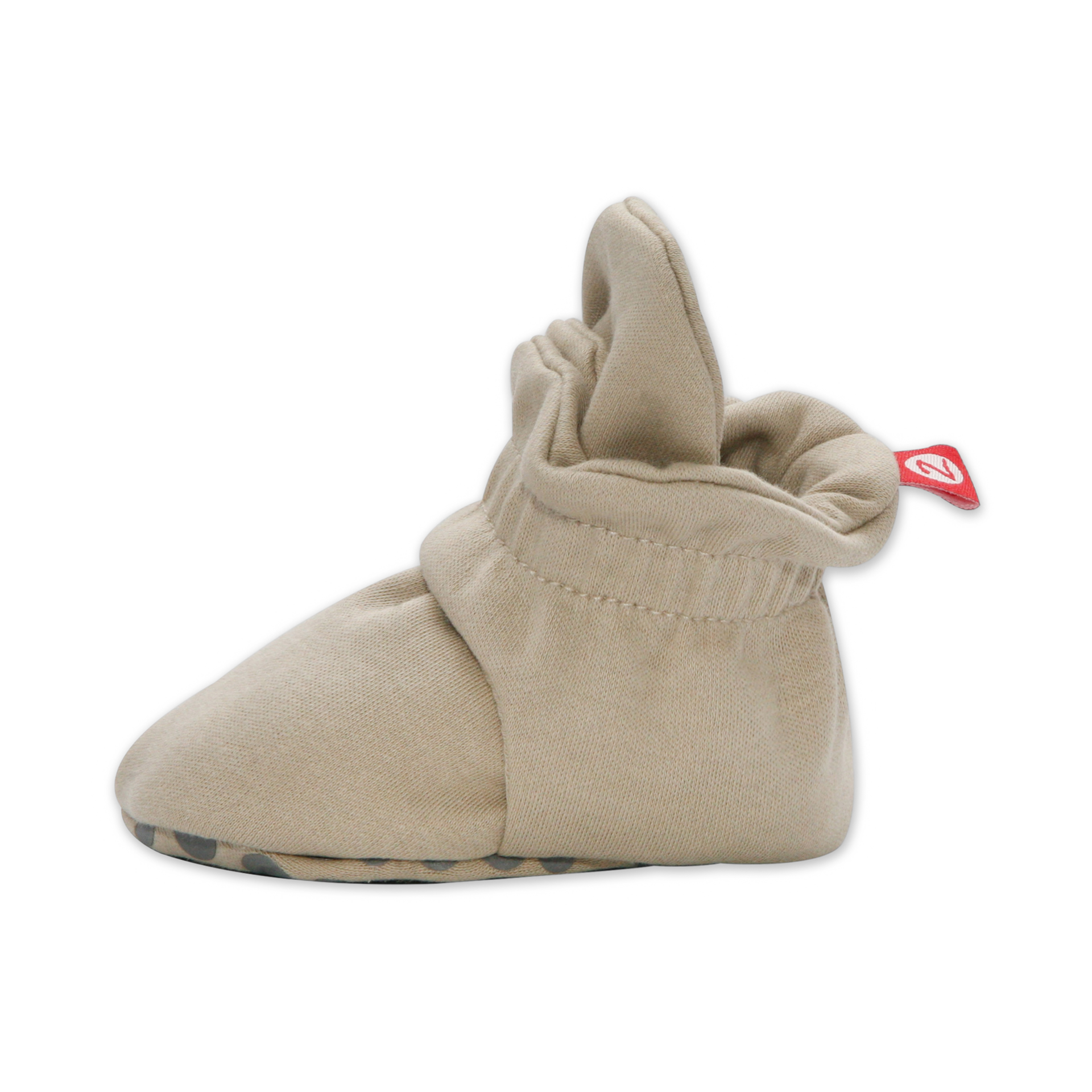 Zutano Organic Cotton Booties - Khaki, 3-6 M.