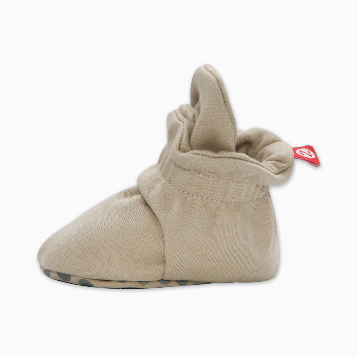 Zutano Organic Cotton Booties - Khaki, 3-6 M.