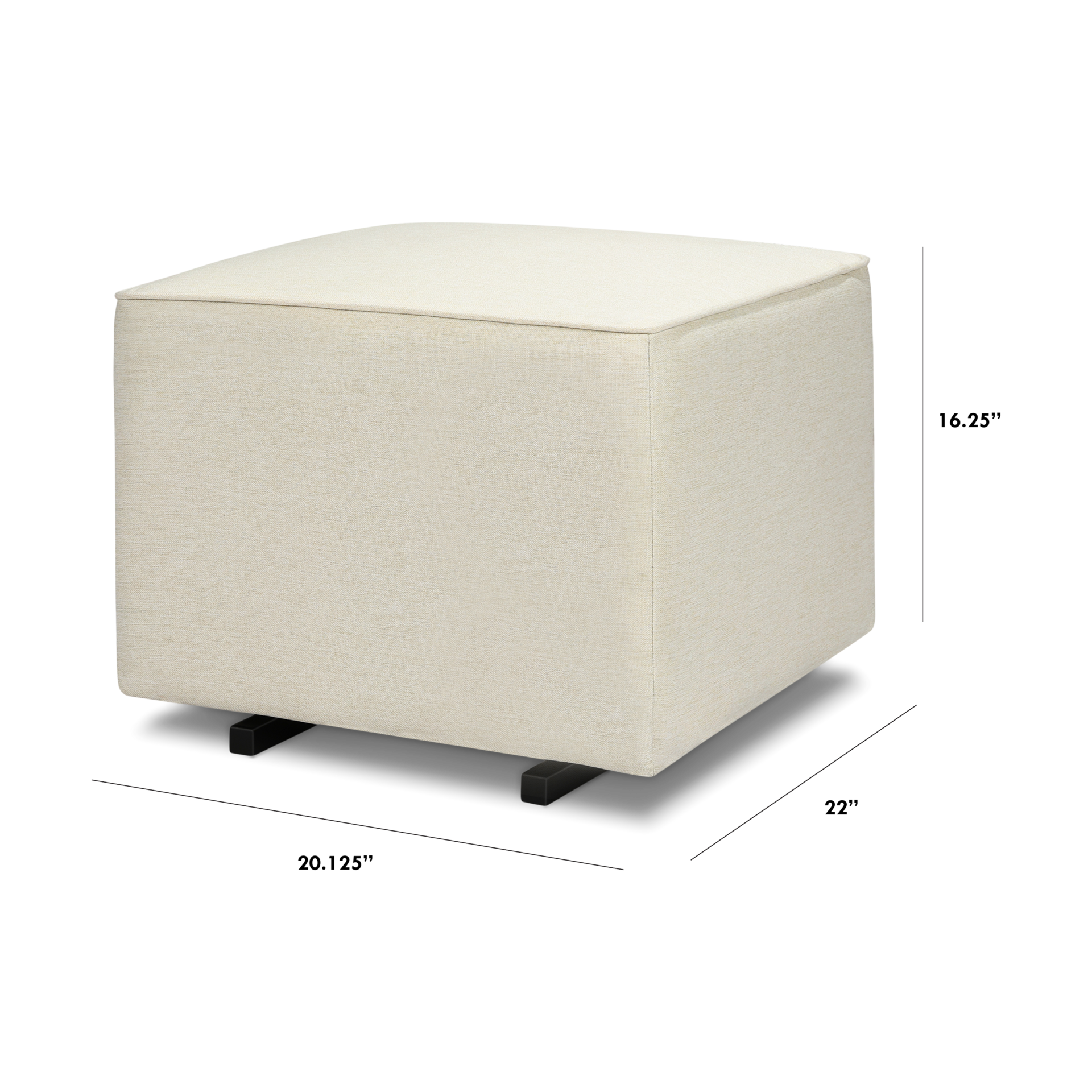 daVinci Universal Gliding Ottoman - Vanilla.