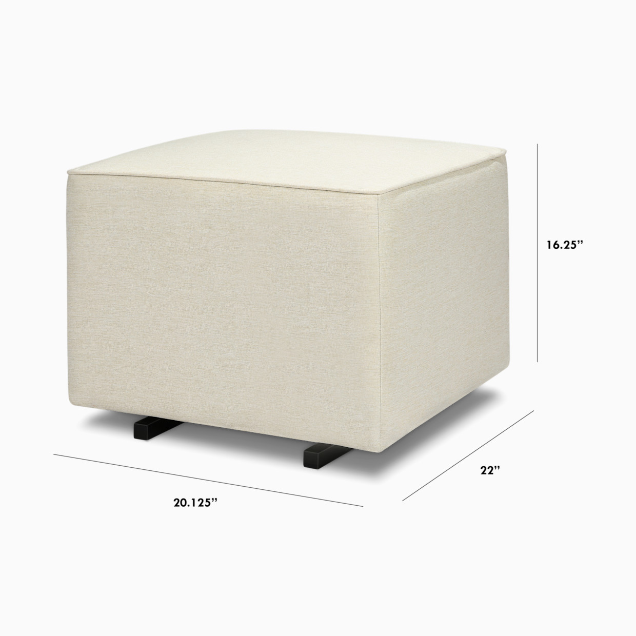daVinci Universal Gliding Ottoman - Vanilla.