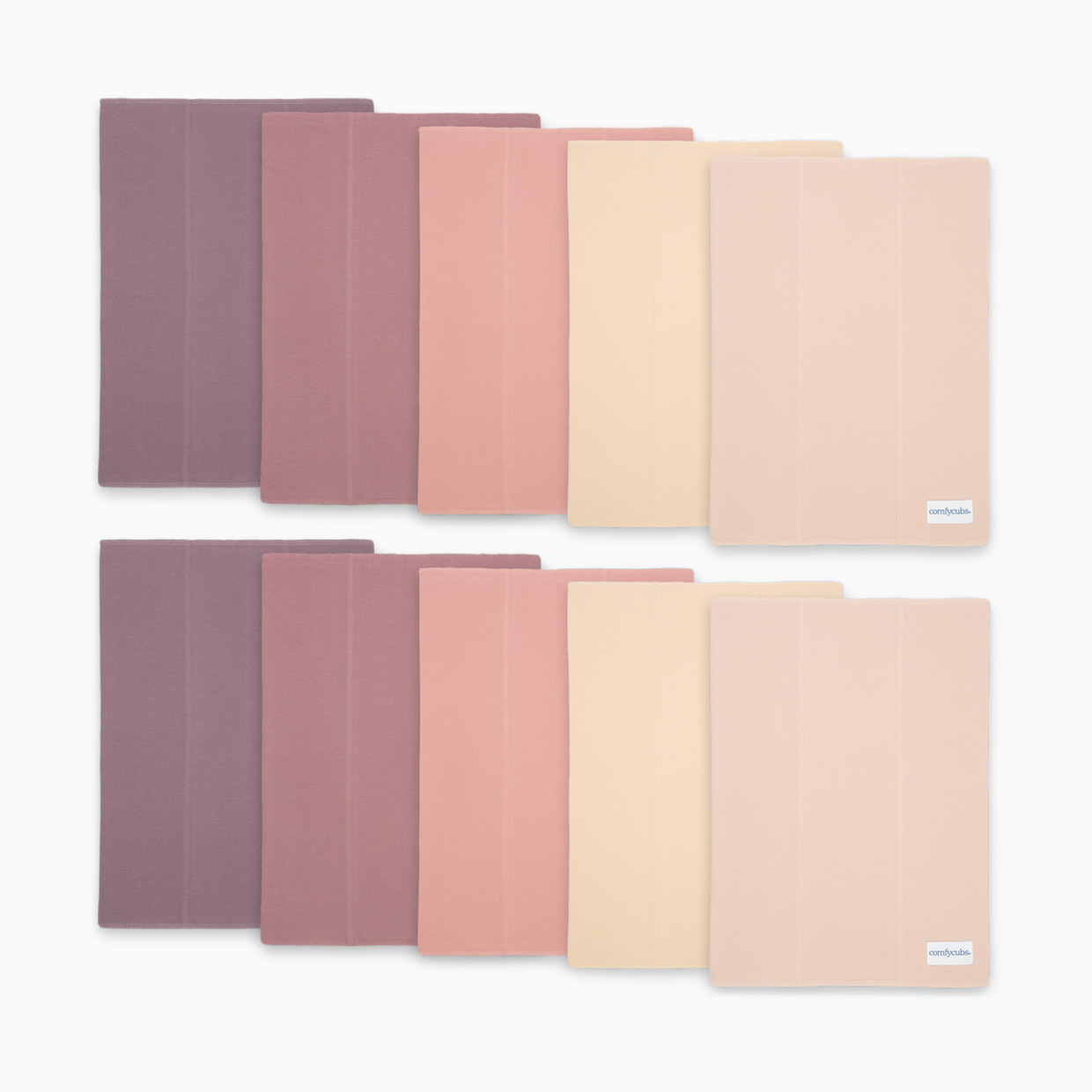 Comfy Cubs Baby Cotton Burp Cloths (10 Pack) - Multi Girl.