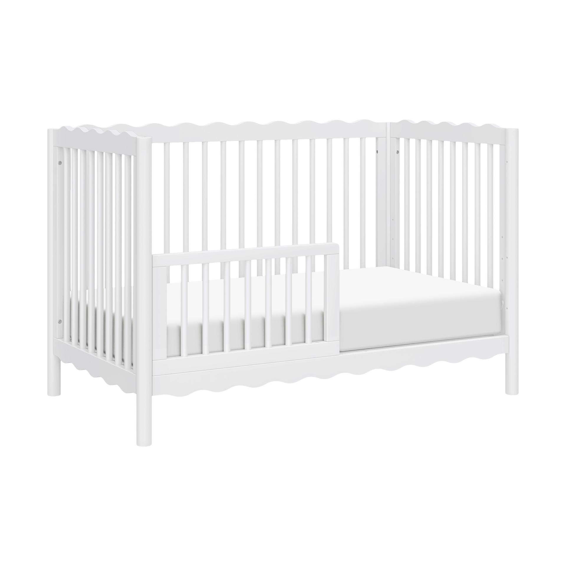 babyletto Swell 4-in-1 Convertible Crib with Conversion Kit - White.
