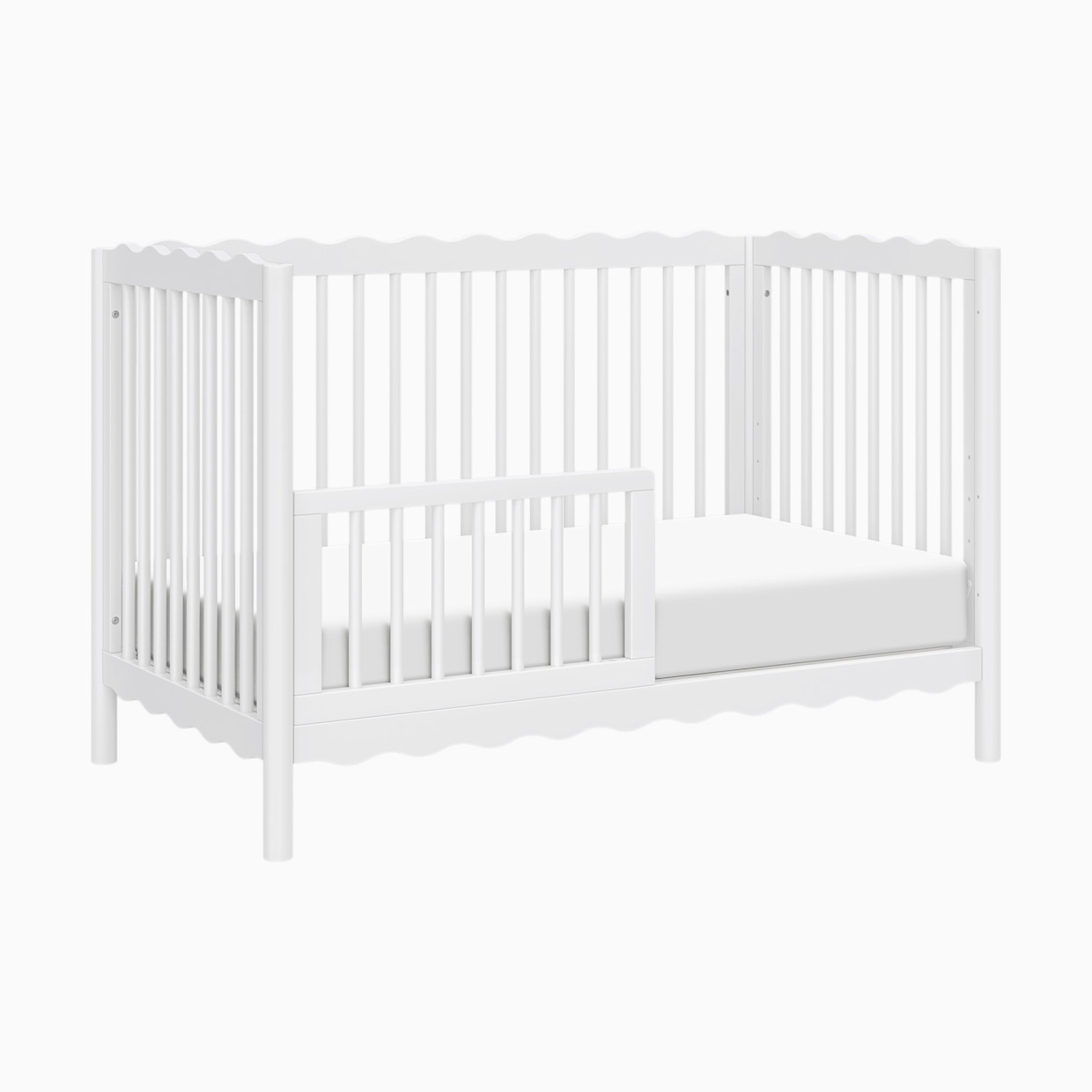 babyletto Swell 4-in-1 Convertible Crib with Conversion Kit - White.