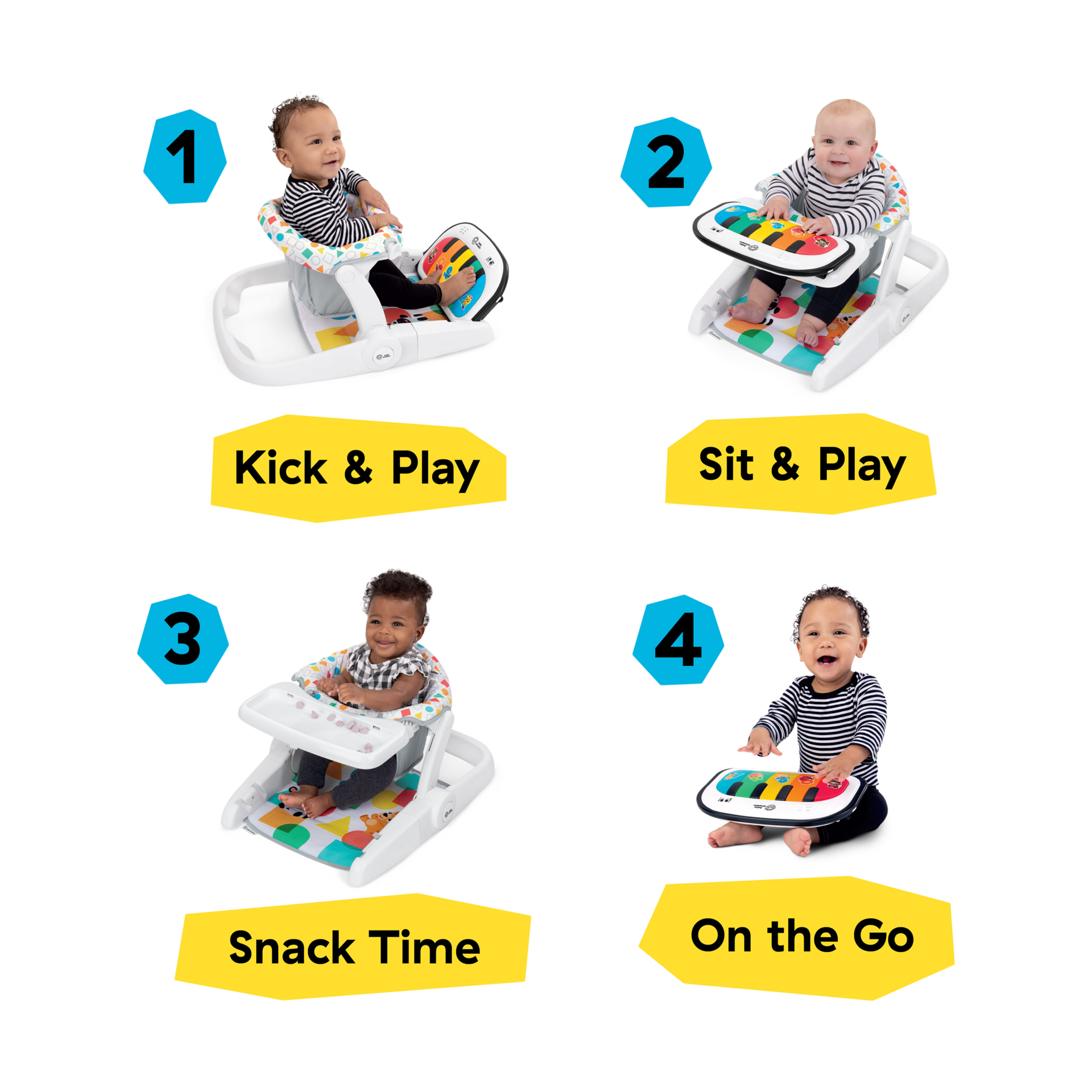 Baby Einstein Tappin Tunes'  Learn to Sit 4-in-1 Floor Seat.