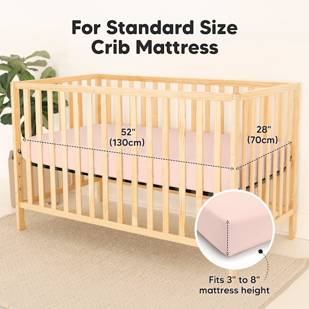 KeaBabies 2-Pack Isla (Protect+) Waterproof Crib Sheets.