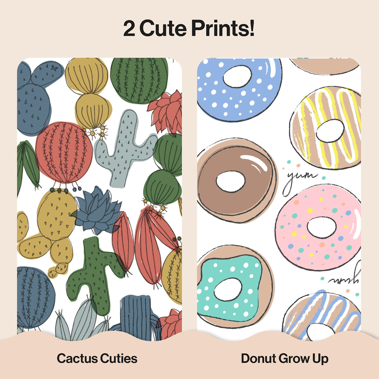 The Honest Company Clean Conscious Disposable Diapers Size 3-5 - Donut Grow Up + Cactus Cuties, Size 4, 54 Count.