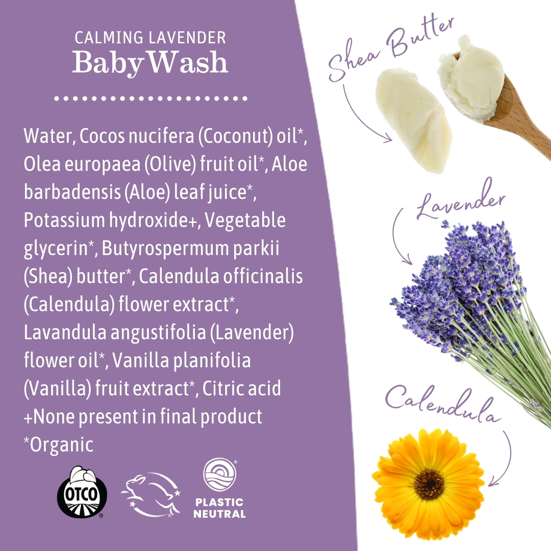 Earth Mama Baby Wash - Calming Lavender, 6.27 Fl Oz.