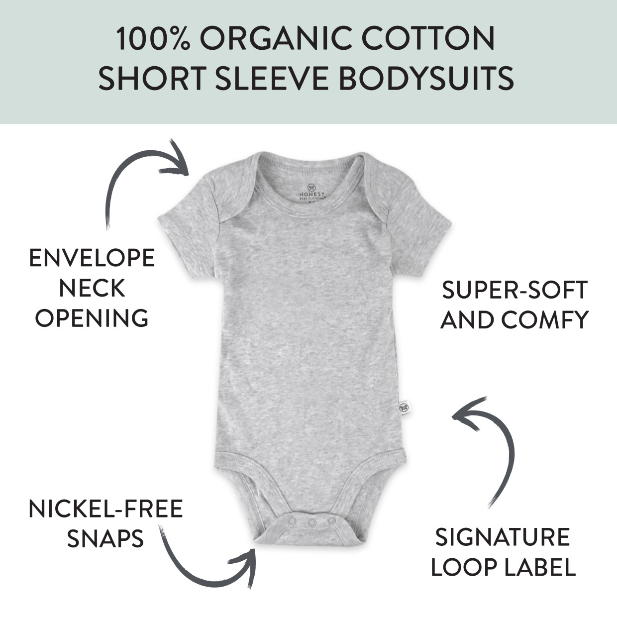 Honest Baby Clothing 5-Pack Organic Cotton Short Sleeve Bodysuit - Twinkle Star Pink, 3-6 M, 5.