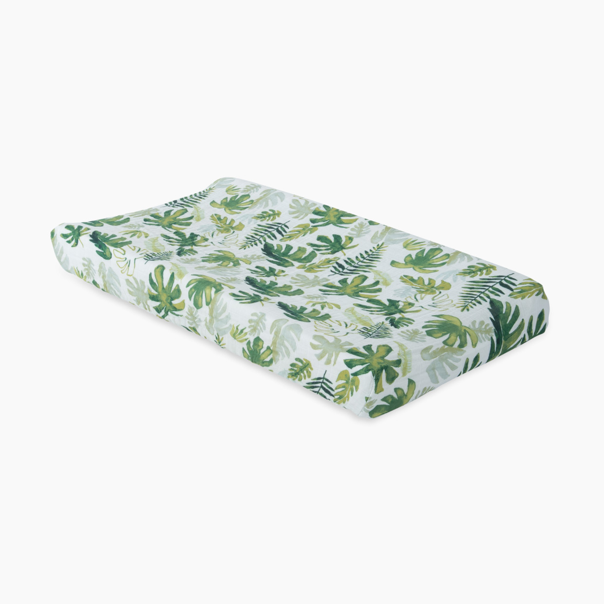Little Unicorn Cotton Muslin Changing Pad Cover - Tropical Leaf.