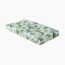 Little Unicorn Premium Changing Pad Cover | Extra Soft & Breathable Muslin Fabric (Tropical Leaf)