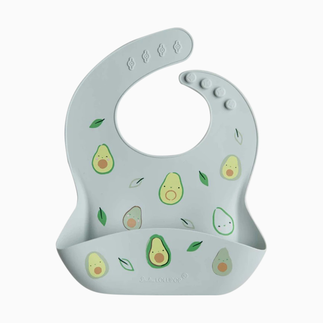 Loulou Lollipop Printed Silicone Bib - Avocado.